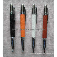 Metal Leather Pen as Business Gift (LT-C255)